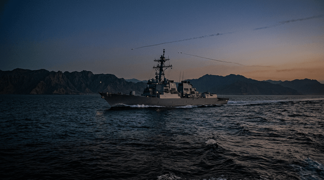 Iran launched multiple drones toward ships in the Strait of Hormuz; all intercepted by US forces