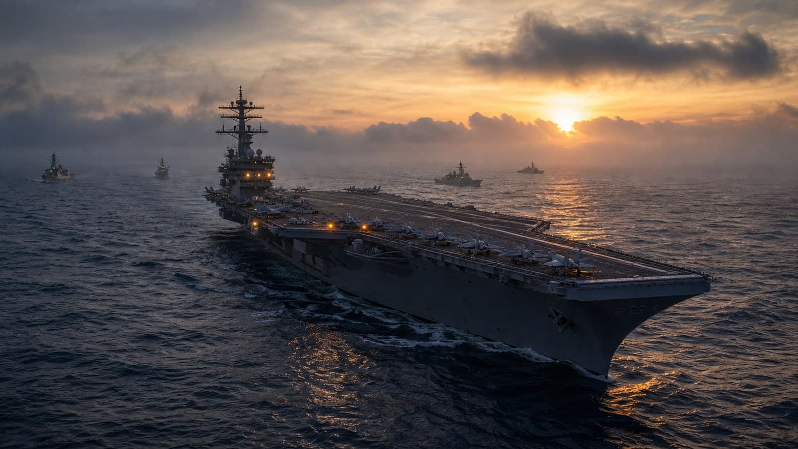 US military says it continues operating both Lincoln and Bush carriers in the Arabian Sea