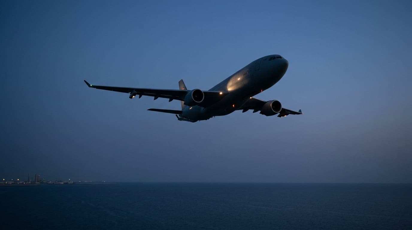 Unusual tanker aircraft movement detected over the Persian Gulf