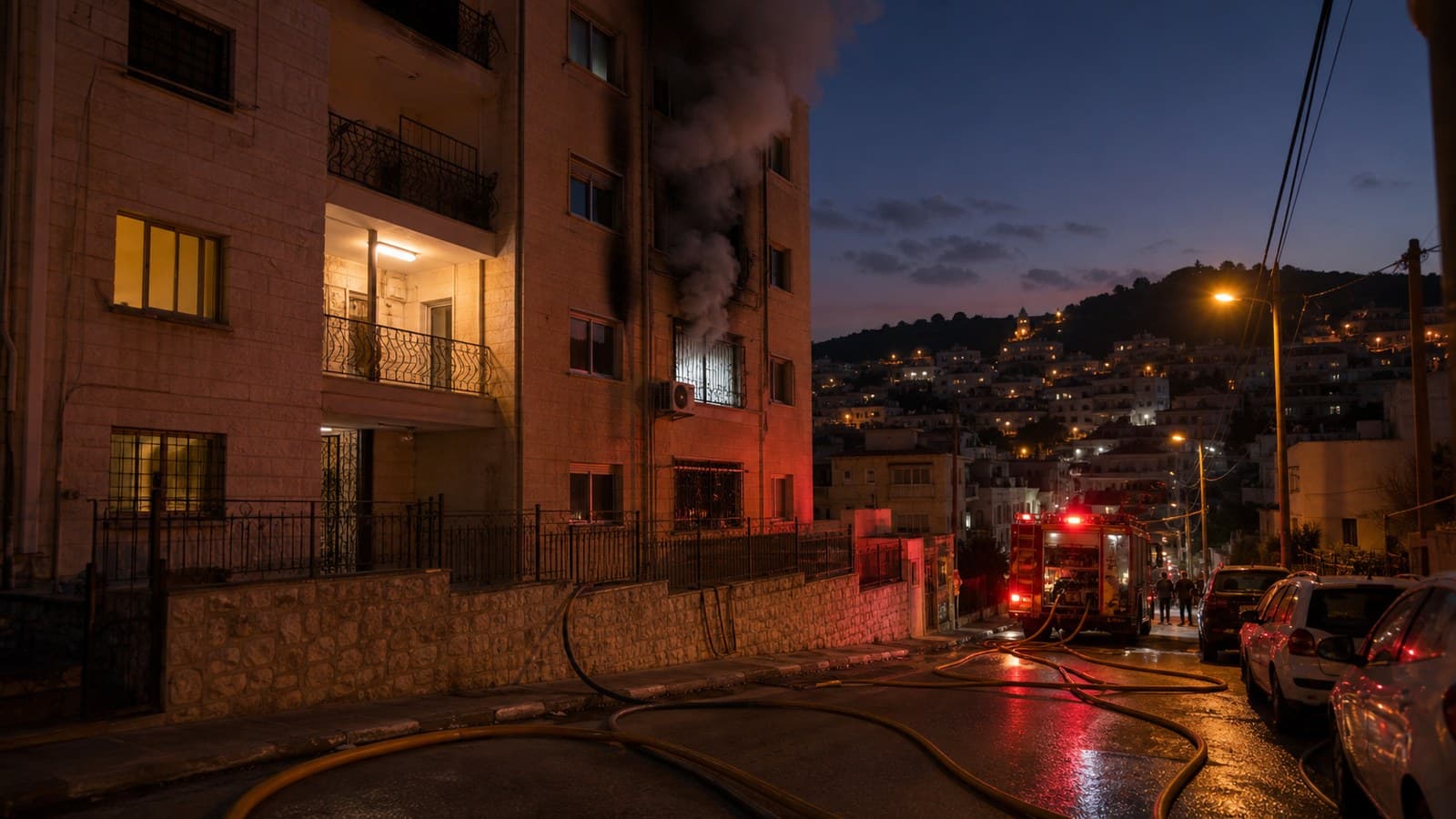 Fire reported on Har HaTsofim Street in Jerusalem