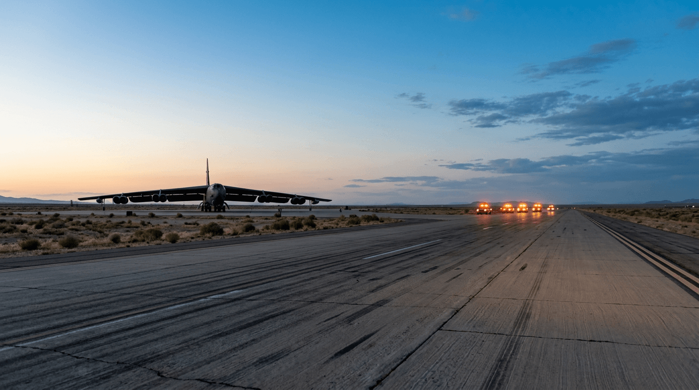 US B-52 bomber crashes at Edwards Air Force Base, California